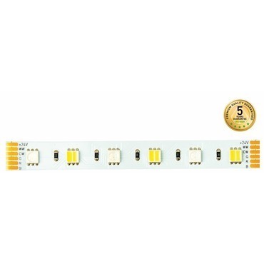Pásek LED GREENLUX RGB+ 60LED/12W/m IP20 24V 5m (*5m=1ks), nastavitelná bílá teplota