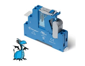 FINDER 4C.02.9.024.5050 Vazební člen, 2P/8A, 24V DC, LED_OD, Au RP 0,07kč/ks