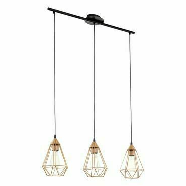 Industriální závěsné svítidlo TARBES černá 790×175 mm 3X60W EGLO