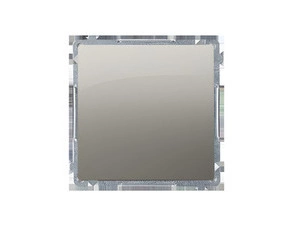 Ovladač rozpínací SIMON BASIC BMPR1.01/29, řazení 1/0, 10 A/250 V~, bezšroubové svorky, saténová