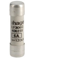 HAG LF306G Pojistka válcová, velikost 10x38, 6A gG, 500V AC