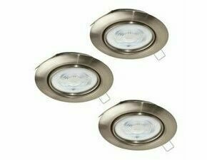 EGLO SET 3XEINBAUSPOT O85 NICKEL IP44'FAVAZZI