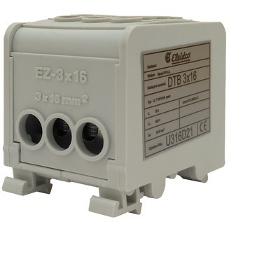 BEČOV U316D21 Distribuční blok DTB 3×16 šedý