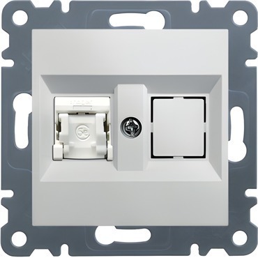 HAG WL2130 Datová zásuvka 1x RJ45 - cat.5e FTP - bílá, Lumina