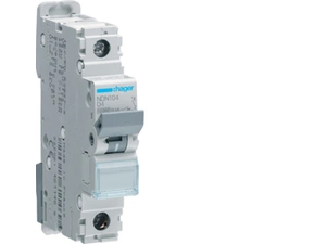 Jistič jednopólový HAGER NDN104 1 pól. 4A, char.D, 10 kA