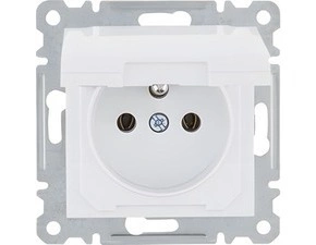 HAG WL1120 Zásuvka 2P+E s víčkem IP44- bílá, Lumina