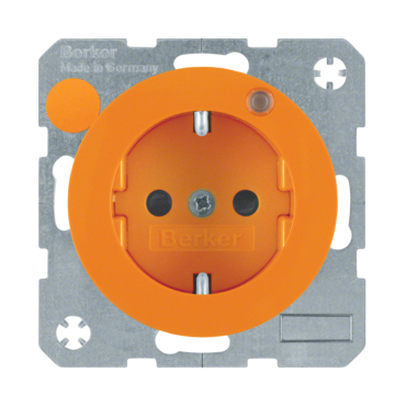 HAG 6765092007 Zásuvka se zemnicím kolíkem a LED kontrolkou, 16 A, 250 V ~, šroubovací svorky, Berke