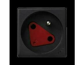 Zásuvka K45 SIMON KLS02/14, 1 nás., DATA se sign., natoč., klíč, 16A/250V~, šr. sv., šedá grafit