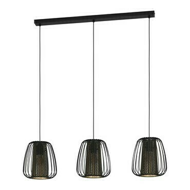 Svítidlo závěsné EGLO HL 3 E27 SW SCHWARZ-GOLD CURASAO
