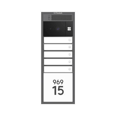 DV SYSTEM: 2 až 5 tlačítek + KAMERA a textové pole (3M) - Na zeď