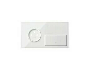 Sestava 2 násobná: 1 zásuvka+1 kryt, bílá