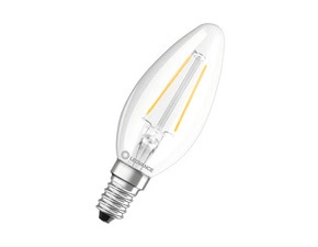 LED žárovka svíčka LEDVANCE LED CLB25 2.5W 827 FILCL E14 P, čiřá