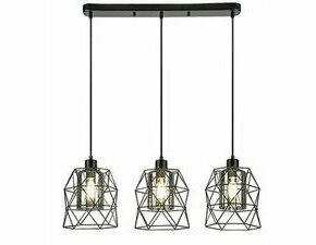 Svítidlo závěsné RABALUX 72113 EMRYS matná černá E27 3x MAX 40W