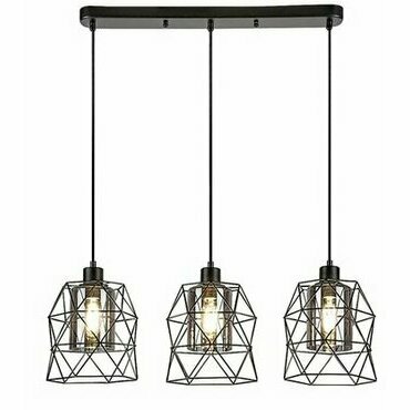 Svítidlo závěsné RABALUX 72113 EMRYS matná černá E27 3x MAX 40W