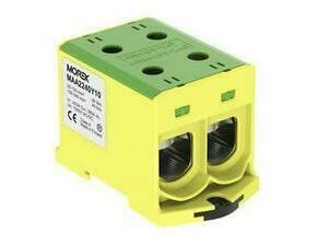 MOREK MAA2240Y10 Univerzální řadová svorka OTL 240-2xAl/Cu 35-240mm2 1000V zel/žlutá