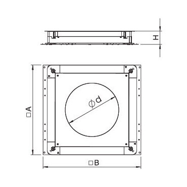 UGD 350-3 R7 Podlahová přístrojová krabice