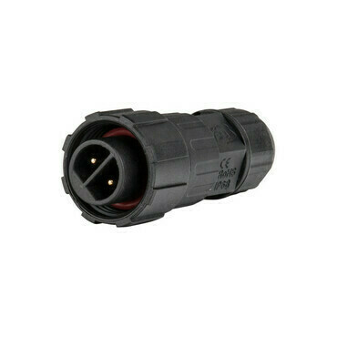 MC LED Konektor - vidlice s převlečnou maticí, IP67, pájecí, M16, 2piny