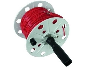 DEHN 585211  Navíjecí kotouč, plast šedý, B 80mm vedení 100m, červené DEHN DEHN