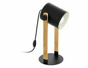 EGLO TL/1 E27 SCHWARZ-CREME/HOLZ 'HORNWOOD'