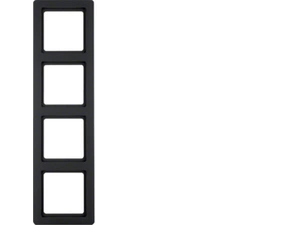 HAG 10146086 Rámeček 4-násobný, Berker Q.1, antracit, sametová
