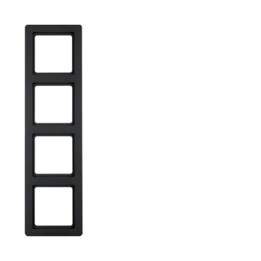 HAG 10146086 Rámeček 4-násobný, Berker Q.1, antracit, sametová