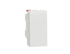 SCHN NU310620 Unica - Tlačítko řazení 1/0, 1M, šroubové, 1M, Bílé Antibakteriální