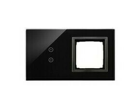 Kryt dotyk. ovl. SIMON DSTR230/73, 1 ovl. Simon 54 Touch, 2 dotyk.+1 otvor, lávová/antracitová