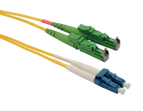 Kabel patch SOLARIX SXPC-E2000/LC-APC/UPC-OS-1M-D, E2000/APC-LC/UPC, Singlemode, 9/125, Duplex, 1m