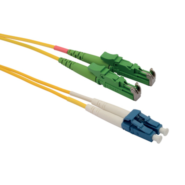 Patch kabel SOLARIX SXPC-E2000/LC-APC/UPC-OS-1M-D, E2000/APC-LC/UPC, Singlemode, 9/125, Duplex, 1m