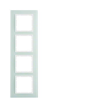 HAG 10146909 Rámeček 4-násobný, Berker B.7, sklo, bílá