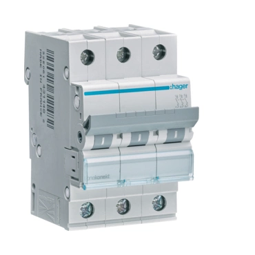 Jistič třípolový HAGER MCN316 3 pól. 16A, char.C, 6 kA