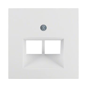 HAG 14098989 Centrální díl pro zásuvku datovou 2x RJ45, šikmá, Berker S.1/B.x, bílá, lesk