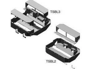 HLS HL TSBL3 Adaptér boční montáž, pro NEO box, 8 modulů, RAL 9011, PVC