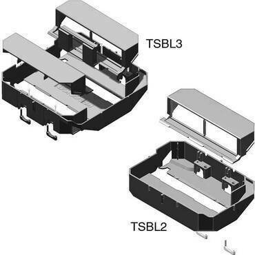HLS HL TSBL3 Adaptér boční montáž, pro NEO box, 8 modulů, RAL 9011, PVC