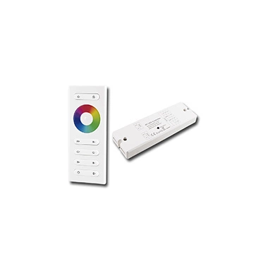 Sada MC LED RF ovladač-RGB, 1 zóna, bílý+přijímač
