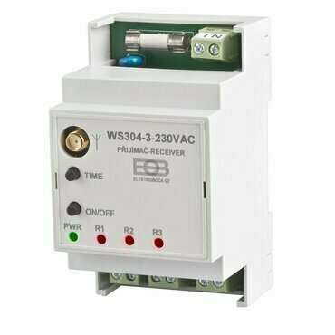 ELB 3402 WS304-3-230VAC Přijímač na DIN lištu Un-230VAC3 kanálový