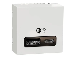 SCHN NU301918 Unica - Dvojitý nabíjecí USB konektor A+C 18W, 2.4A, 2M, Bílý