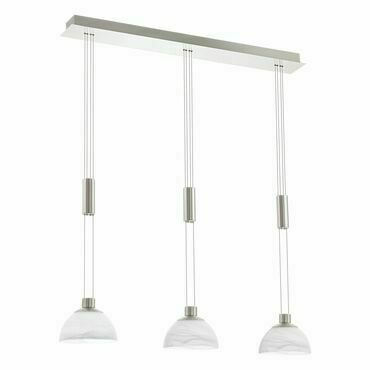 Svítidlo závěsné EGLO LED-HL 3 NICKEL-M ALABASTER MONTEFIO