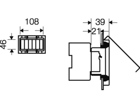 HEN MI BS 6 Kryt jističů do okénka Mi KL 6   (pro 6 modulů)