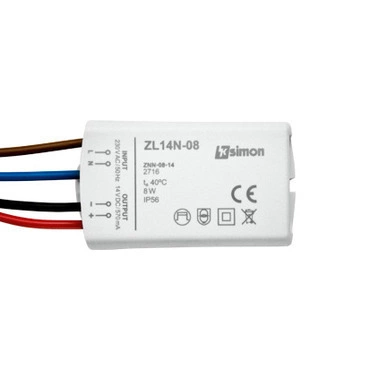 Zdroj napájecí pro LED SIMON ZL14N-08, 14 V DC, 8 W, nástěnný,