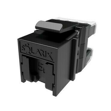 Keystone datový SOLARIX SXKJ-5E-UTP-BK-NA, CAT5E, UTP, RJ45, černý, rychlozařezávací, 24ks