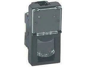 Zásuvka datová LEG 079461L Mosaic 1XRJ45 UTP C6 1M černá mat