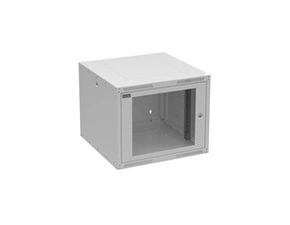 Rozvaděč nástěnný SOLARIX GrandND-9U-66-11-G, 19", 9U, RAL 7035, 600x600 mm, skleněné dveře