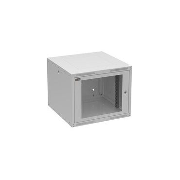 Rozvaděč nástěnný SOLARIX GrandND-9U-66-11-G, 19", 9U, RAL 7035, 600x600 mm, skleněné dveře