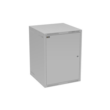 Rozvaděč nástěnný SOLARIX GrandN-16U-66-21-G, 19", 16U, RAL 7035, 600x600 mm, plechové dveře