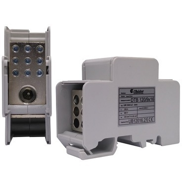 BEČOV UB12016.21 Distribuční blok DTB 120/9x16 šedý