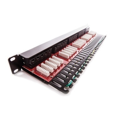 Telefonní patch panel KOMPAKT 50xRJ45 Cat3 UTP 1U černý