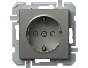 TEM ZÁSUVKA SCHUKO+KRYT 2P+E 16A 250V~ BV XO TI XO titan