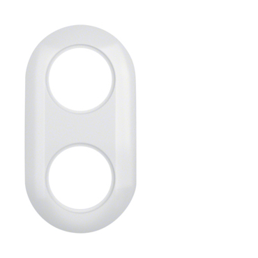 HAG 138129 Rámeček 2-násobný, Serie 1930, bílá, lesk