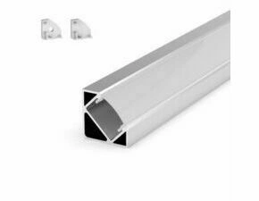 LED profil rohový GREENLUX SET-PROFIL (V) SR/ML 2m, stříbrná